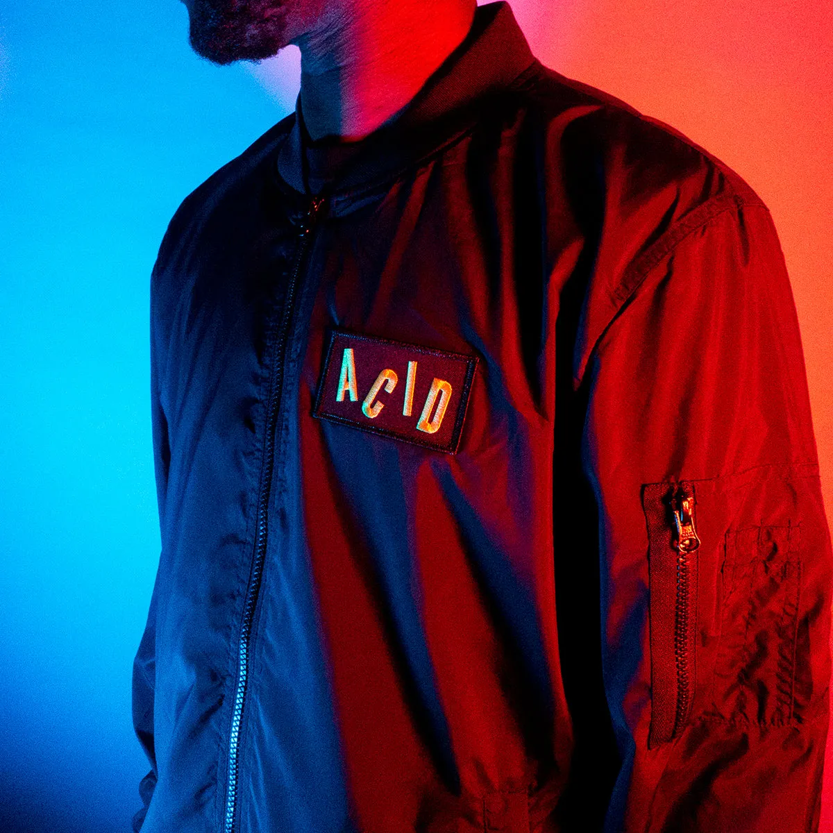 Acid Letter - Lightweight Bomber - Black