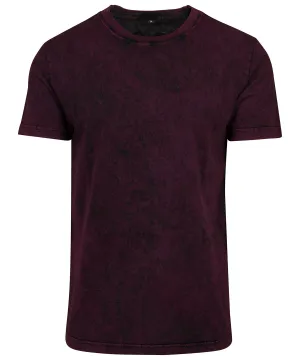 Acid washed tee | Berry/Black