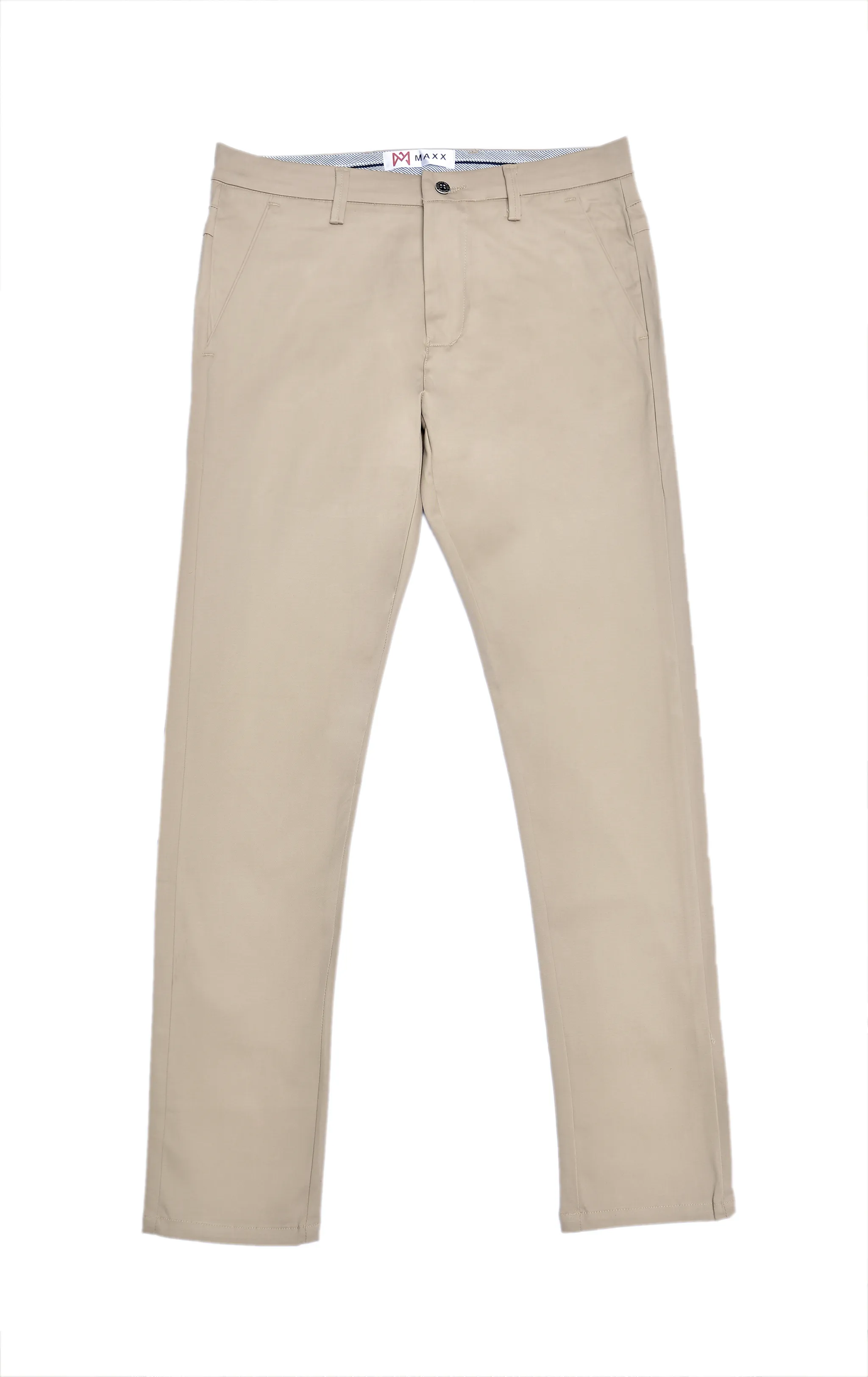 Beige Cotton Chinos Pants