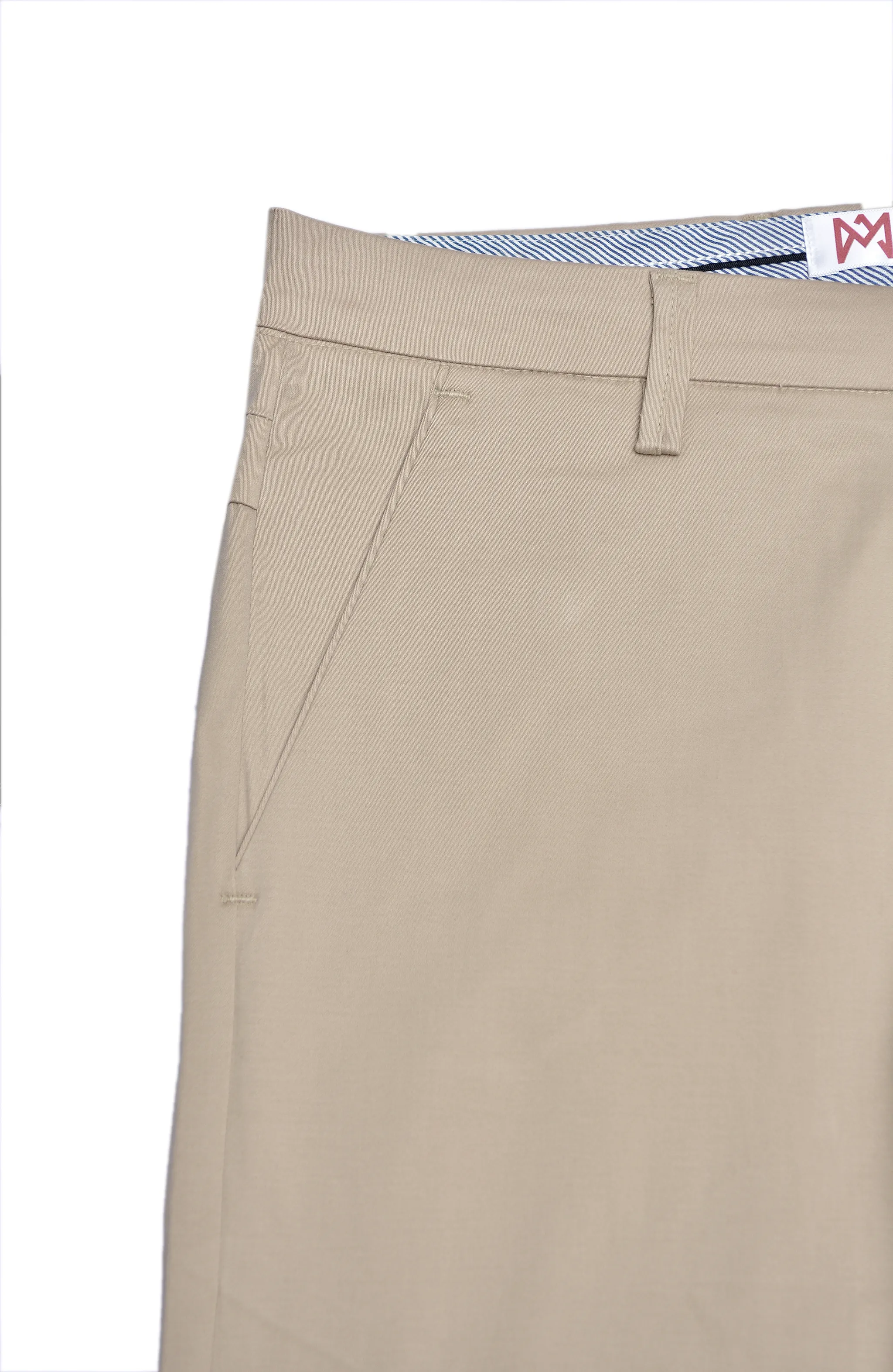 Beige Cotton Chinos Pants