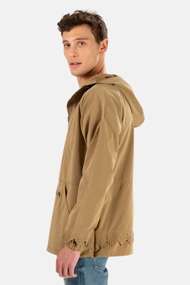 Beige Remi Relief Nylon Anorak Jacket