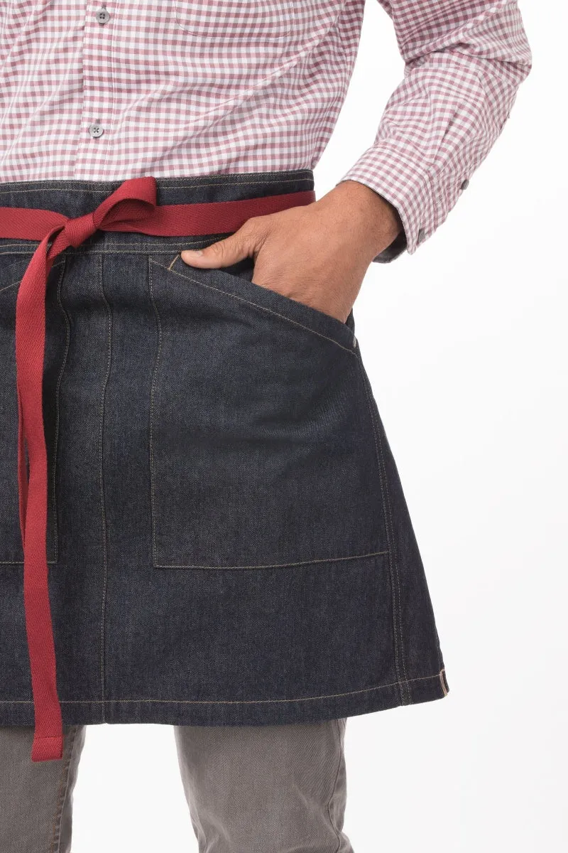 Berkeley Indigo Denim Half Bistro Apron