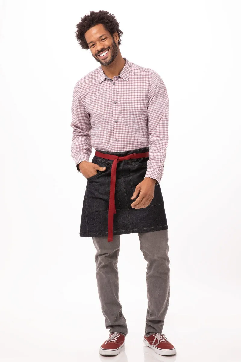 Berkeley Indigo Denim Half Bistro Apron