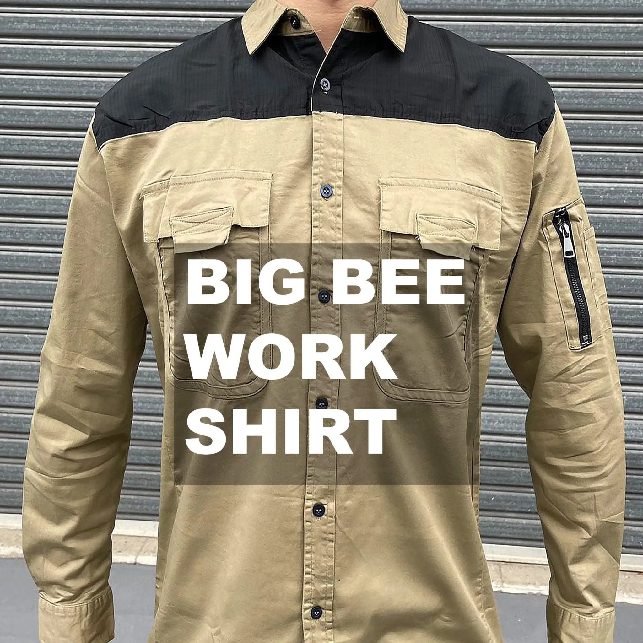 Big Bee Men's Work Shirts, Stretch Cotton