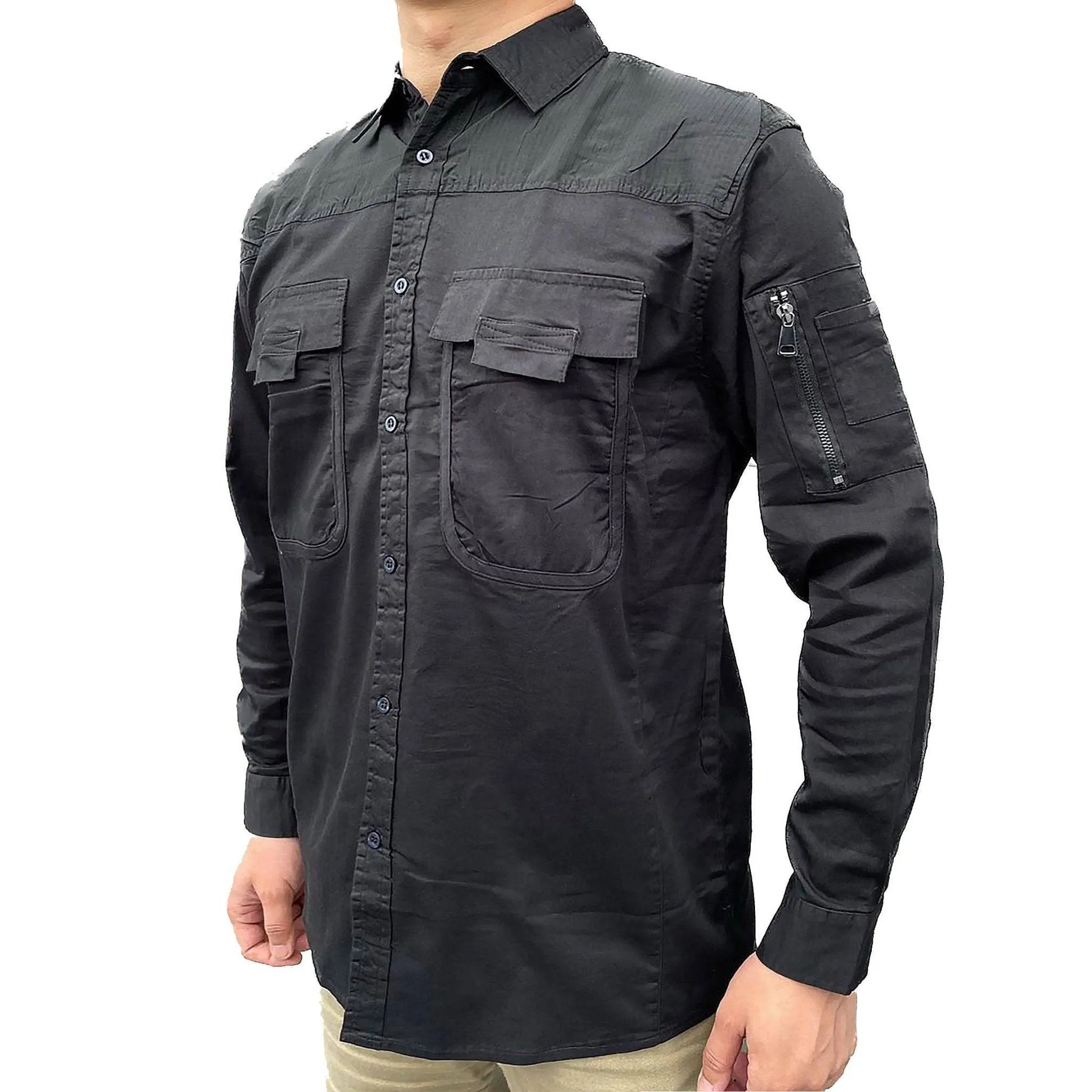 Big Bee Men's Work Shirts, Stretch Cotton