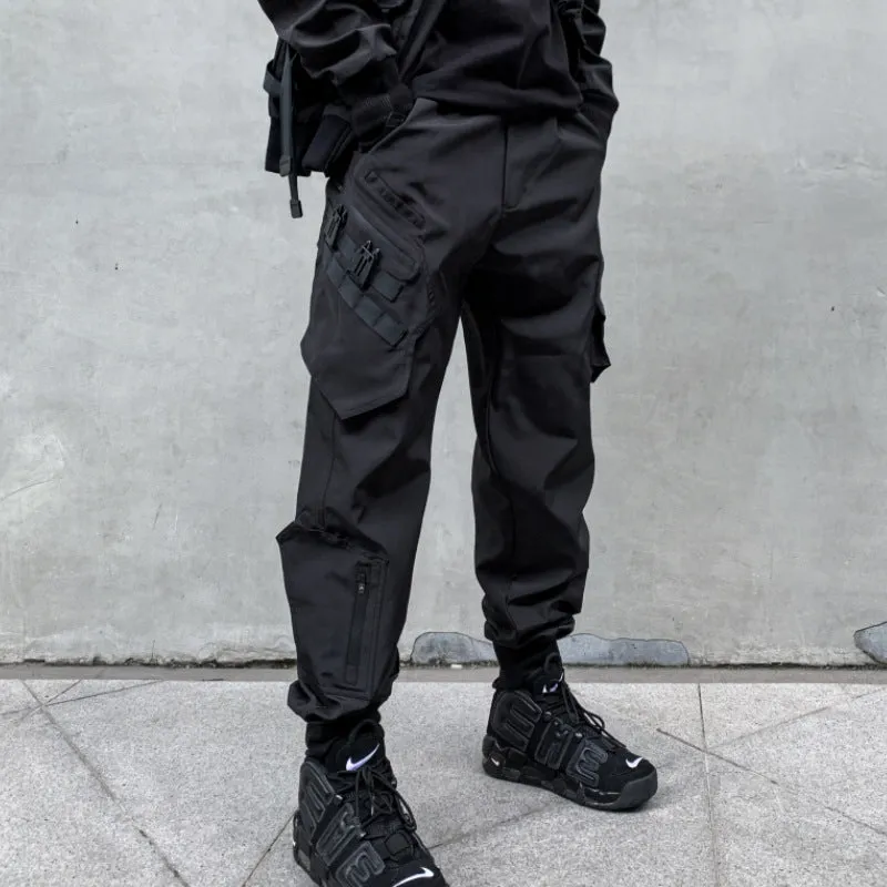 Black Multi-pocket Functional Pants