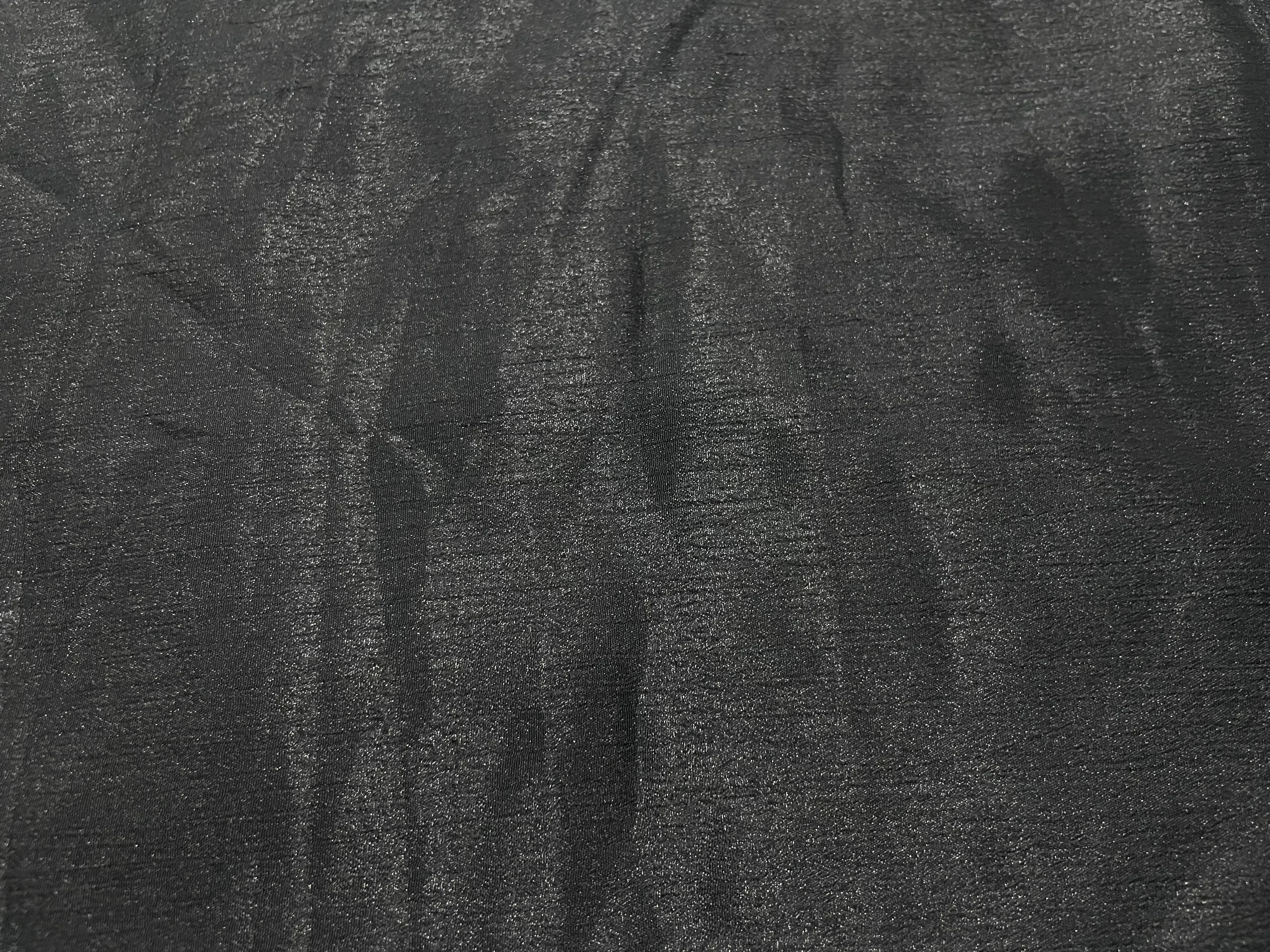 Black Plain Chinon Chiffon Fabric