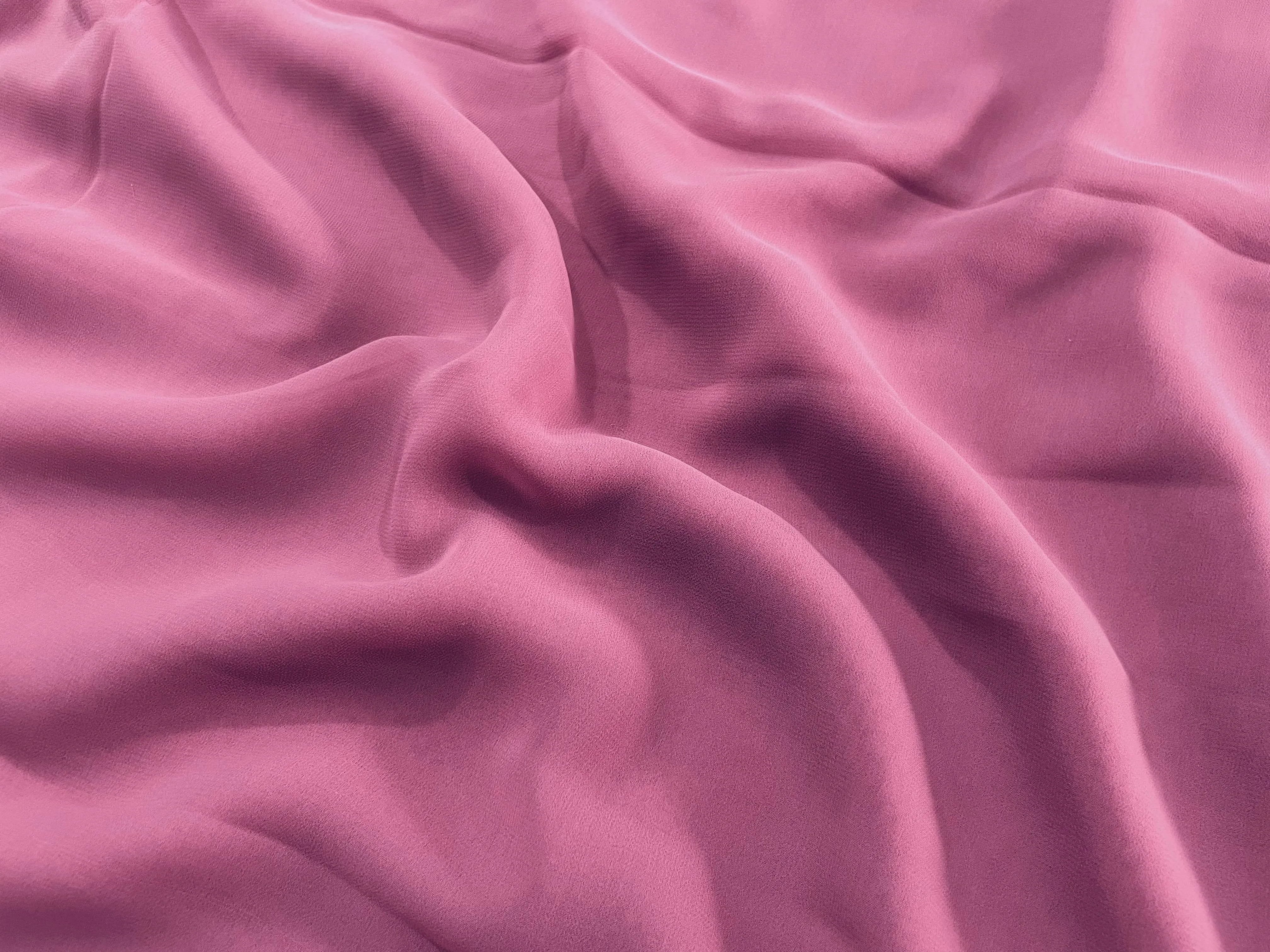 Blush Pink Plain Georgette Fabric