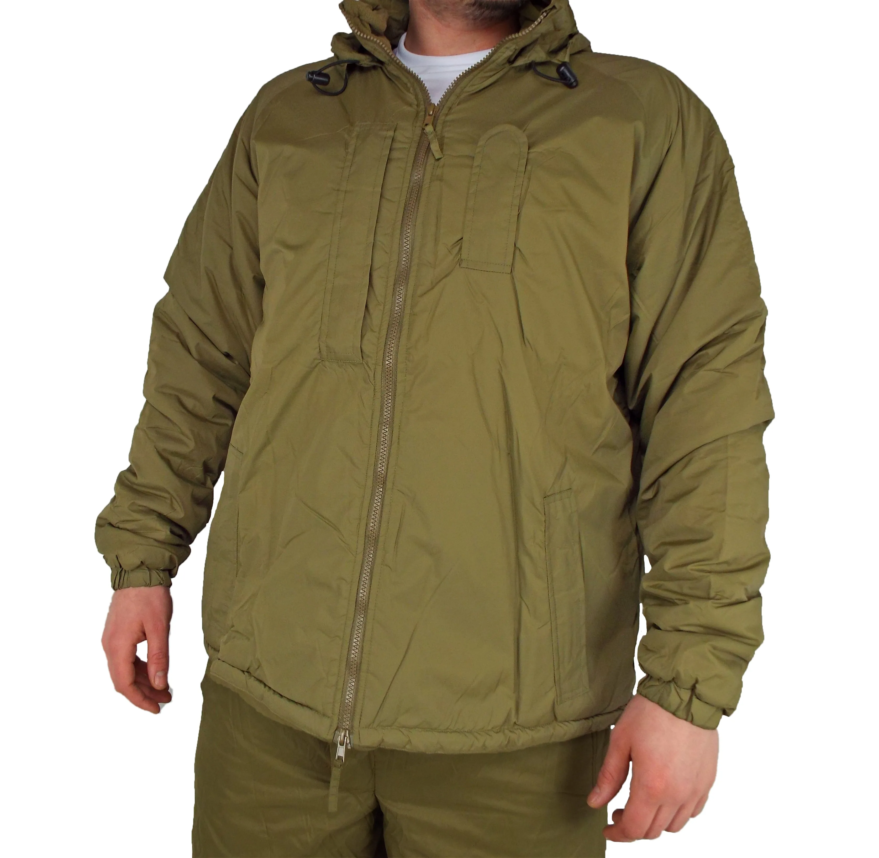 British Army - Soft Insulated PCS Jacket - full length zip front - Olive Green - Grade 1