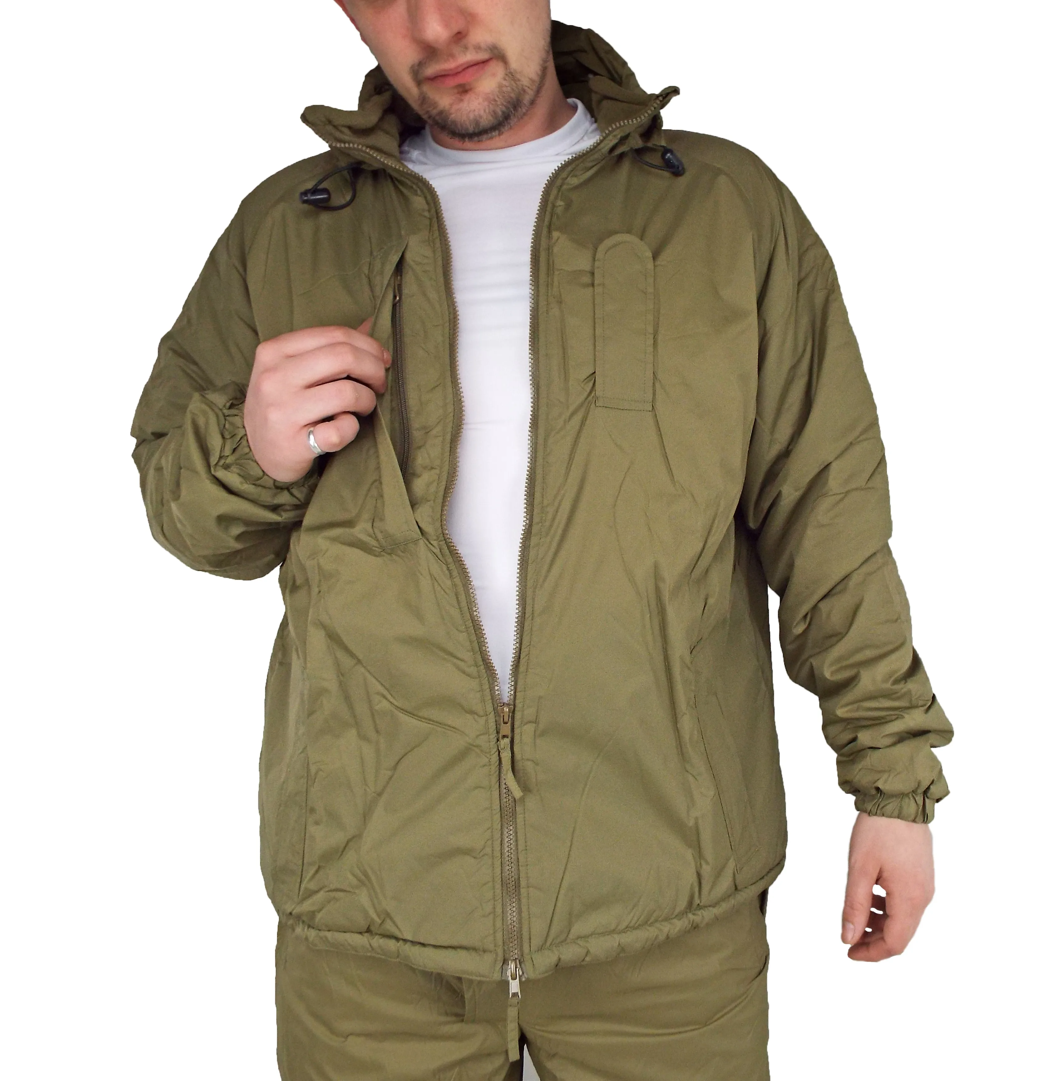 British Army - Soft Insulated PCS Jacket - full length zip front - Olive Green - Grade 1