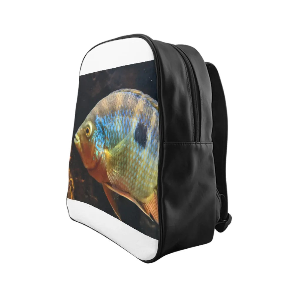 Brown and Orange Fish School Backpack