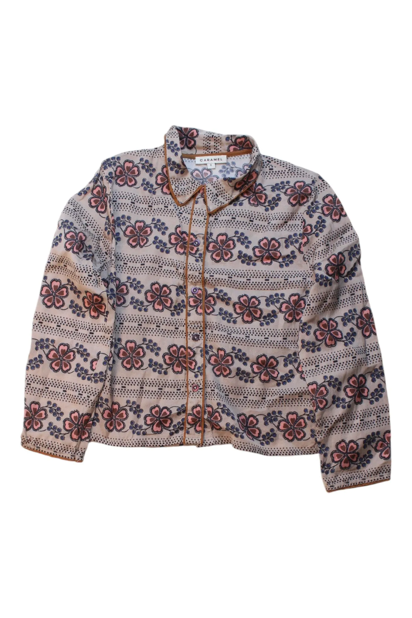 Caramel Floral Lightweight Jacket 8Y