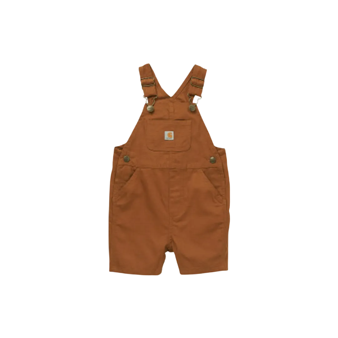 Carhartt Kid's Loose Fit Canvas Brown Shortall Overall