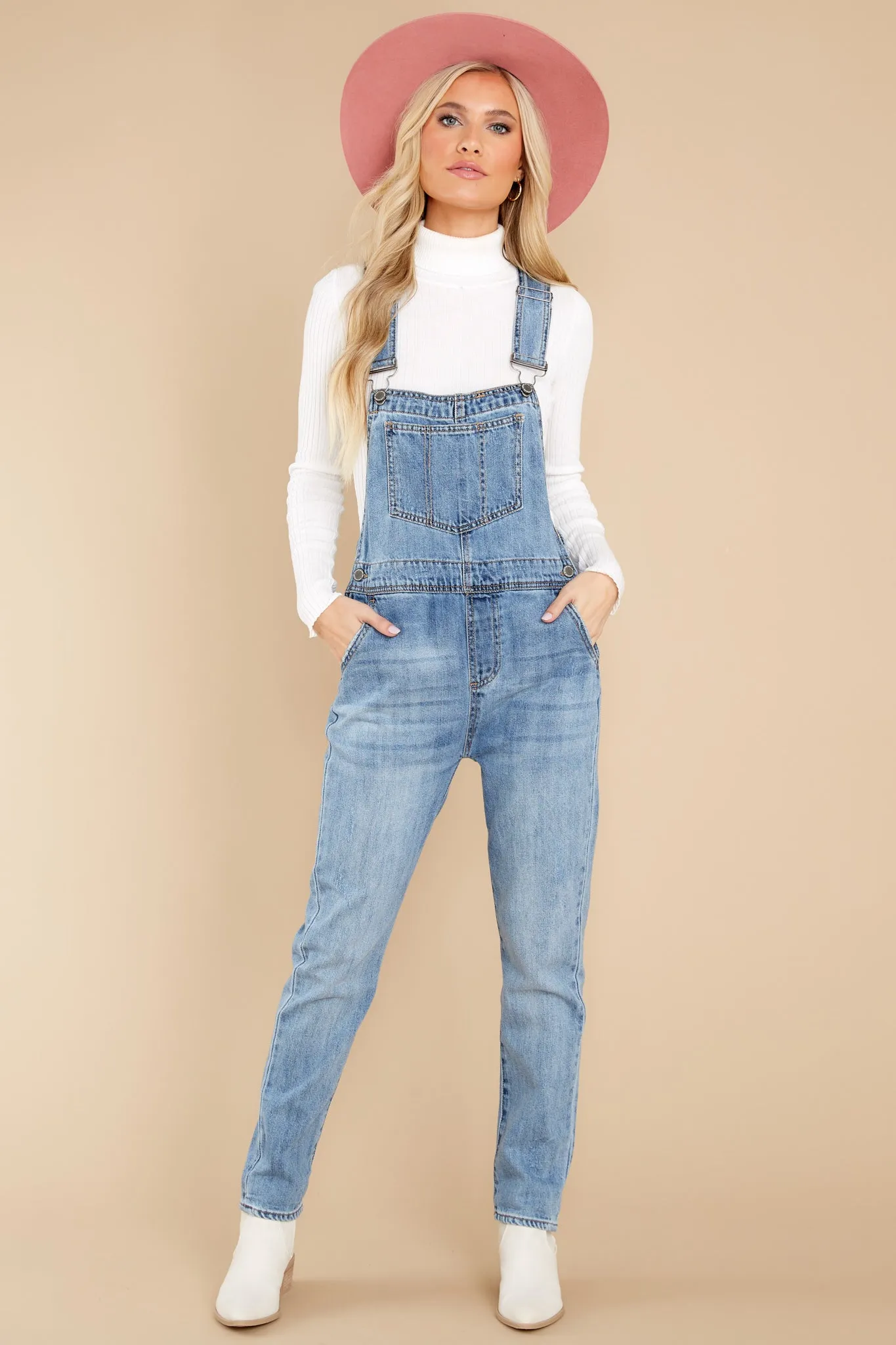 Derby Darling Light Wash Overalls