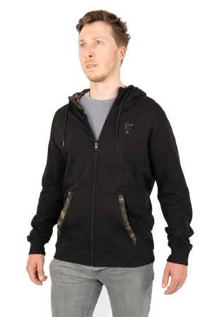 Fox Lightweight Black Camo Print Zipped Hoody