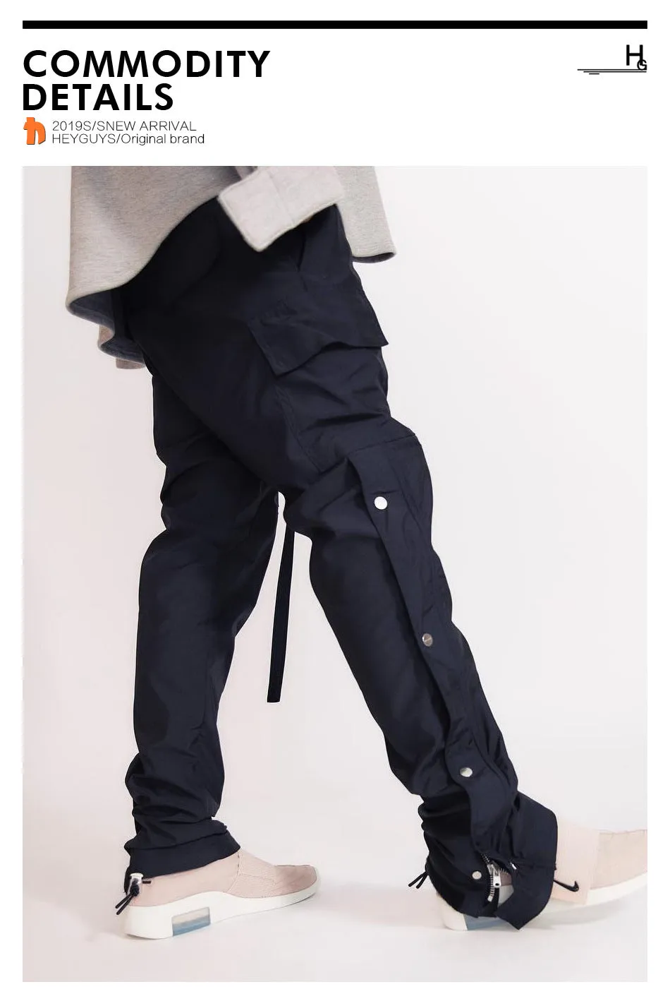 Functional style overalls nylon casual pants