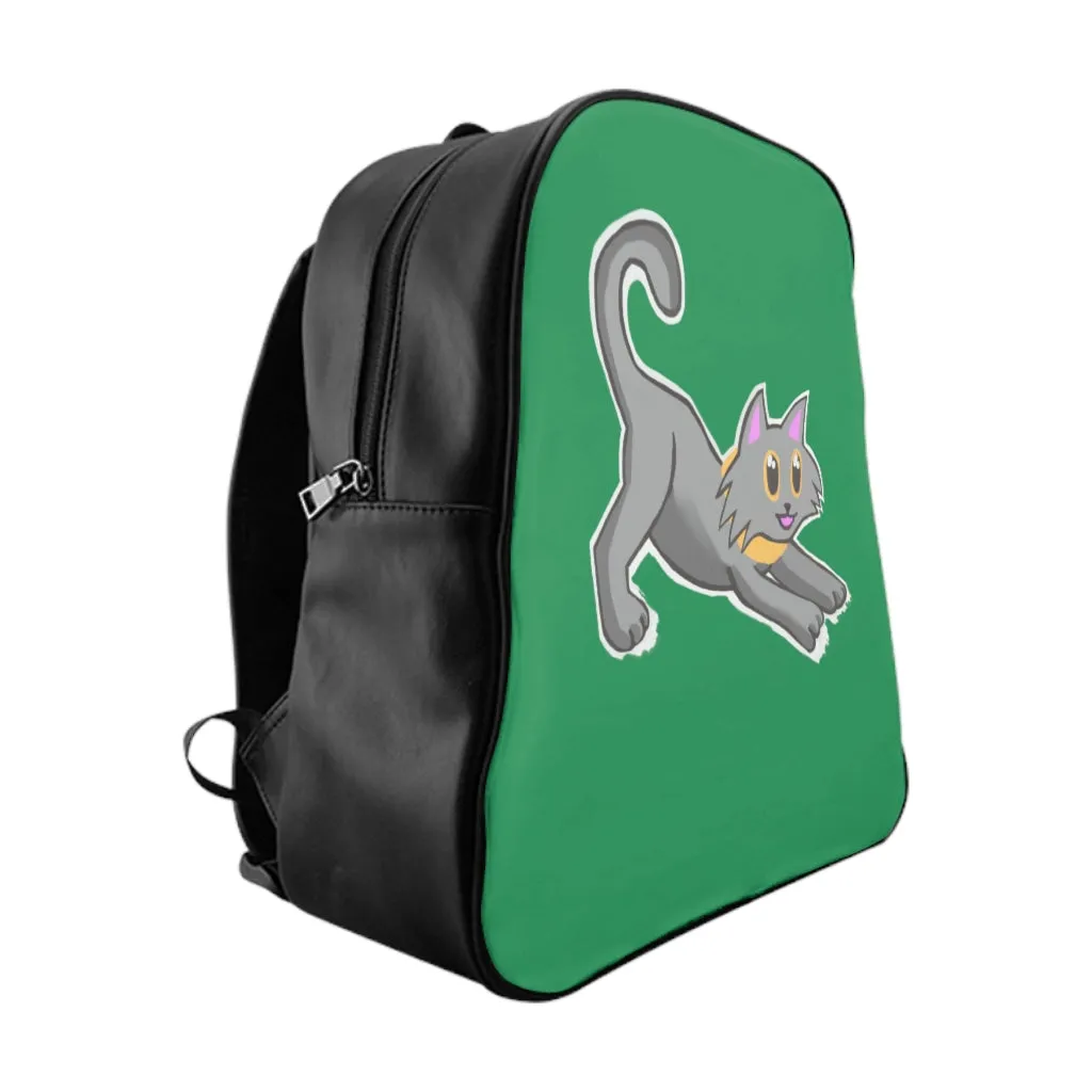 Grey Cat School Backpack