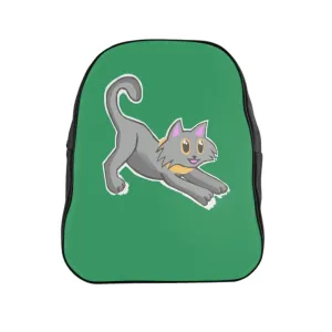 Grey Cat School Backpack