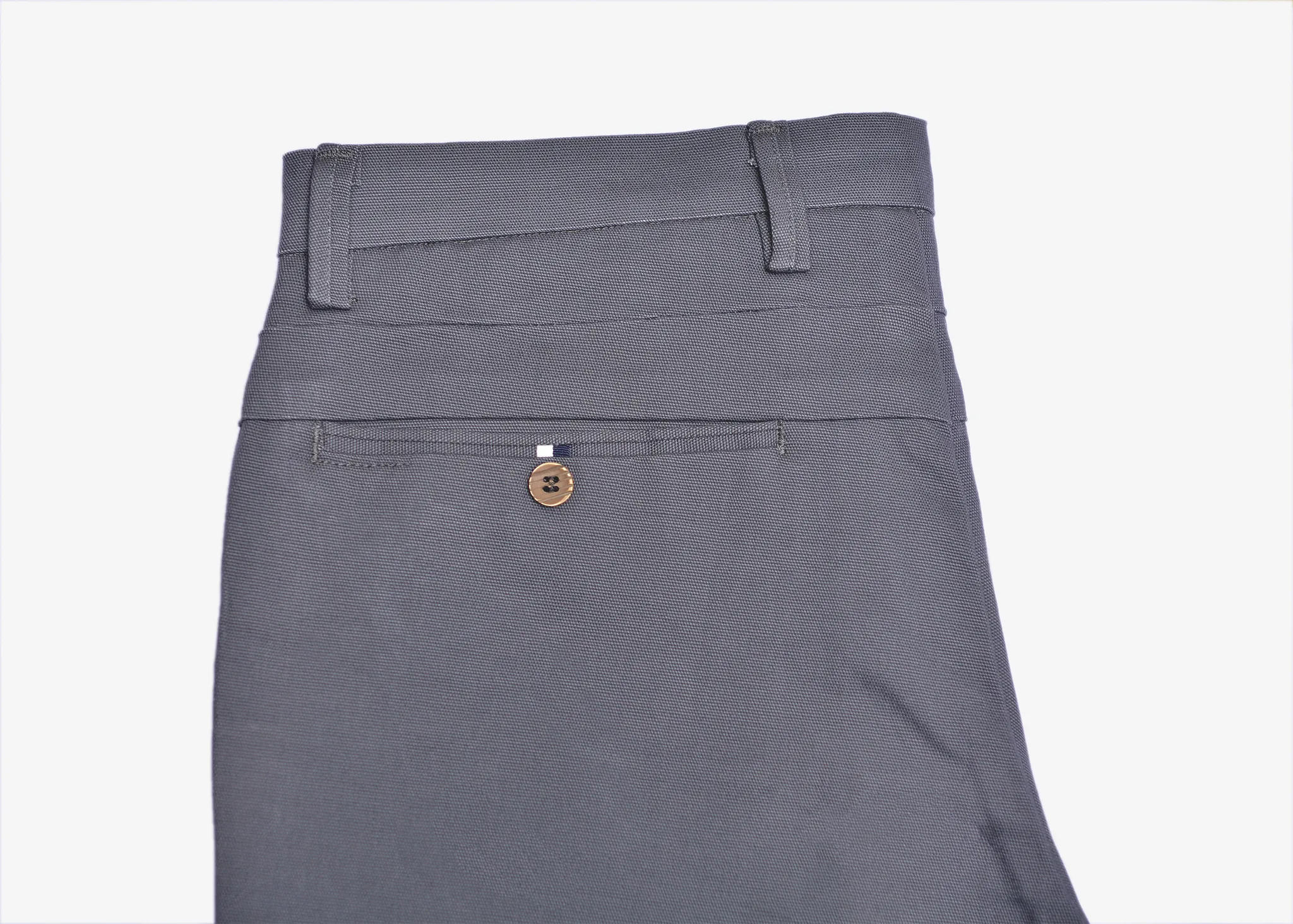 Grey Textured Cotton Chinos Pants