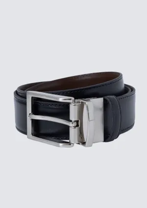 H & C Mens Reversible Leather Belt BEPRG001