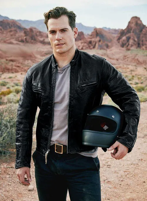 Henry William Dalgleish Cavill Black Leather Jacket