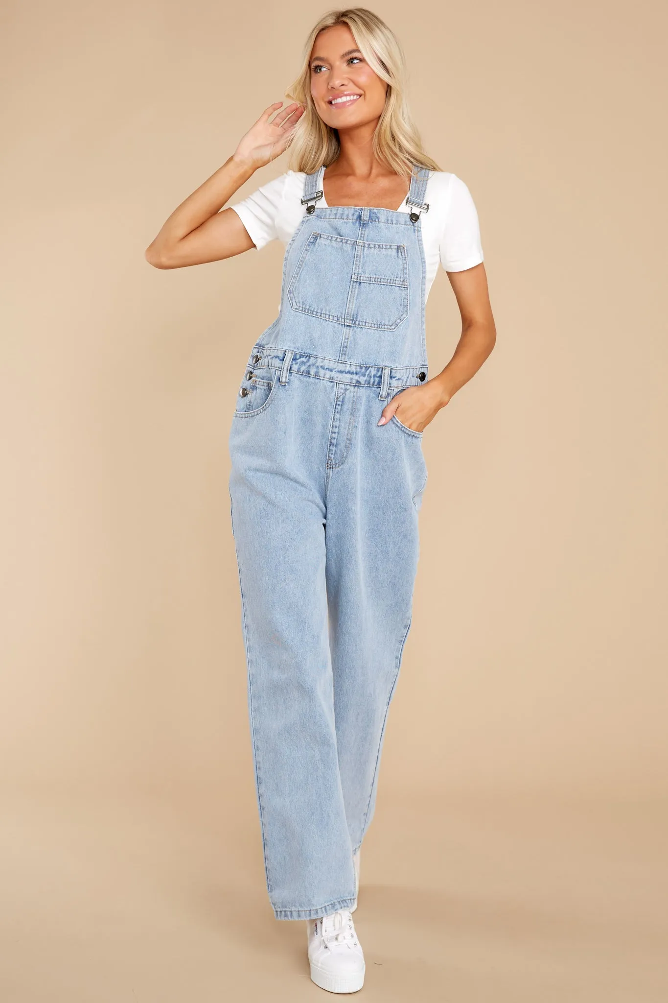 Incredible Aspirations Light Wash Denim Overalls