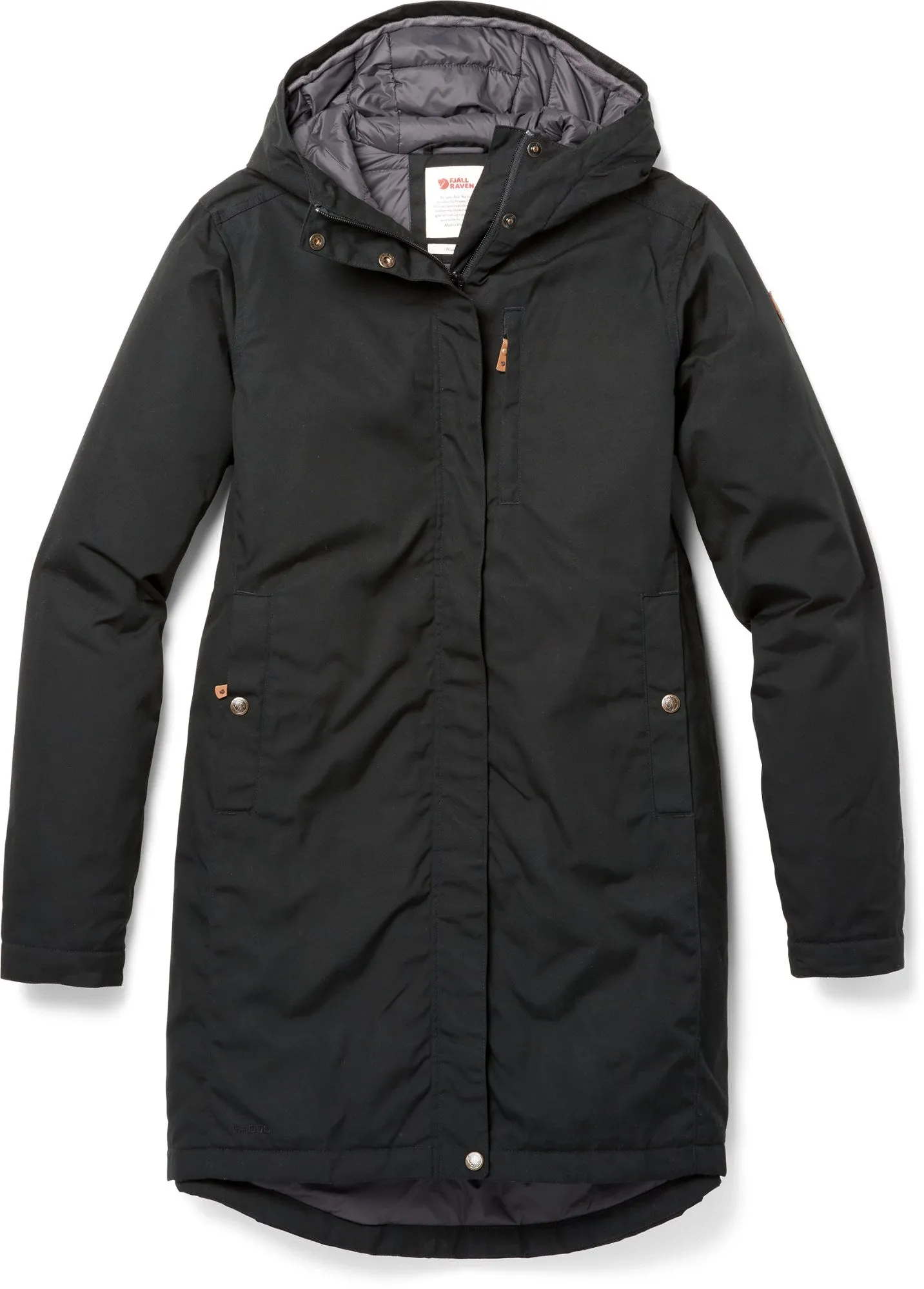 Insulated parka with Kiruna lining - women's Fjallraven, black