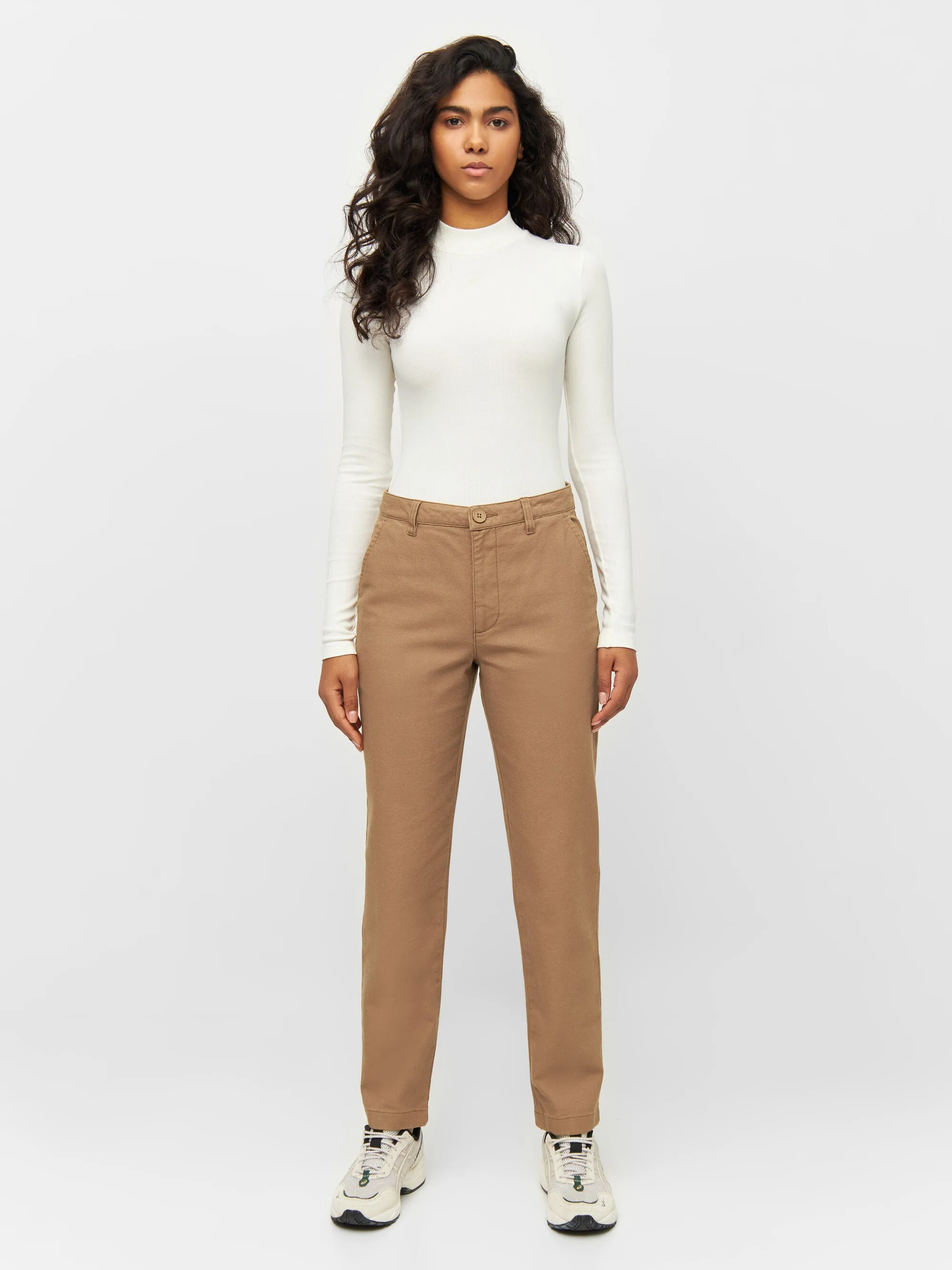 IRIS mom mid-rise chino - Brown Sugar