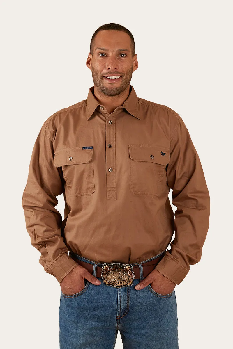 King River Half Button Work Shirt - Clay