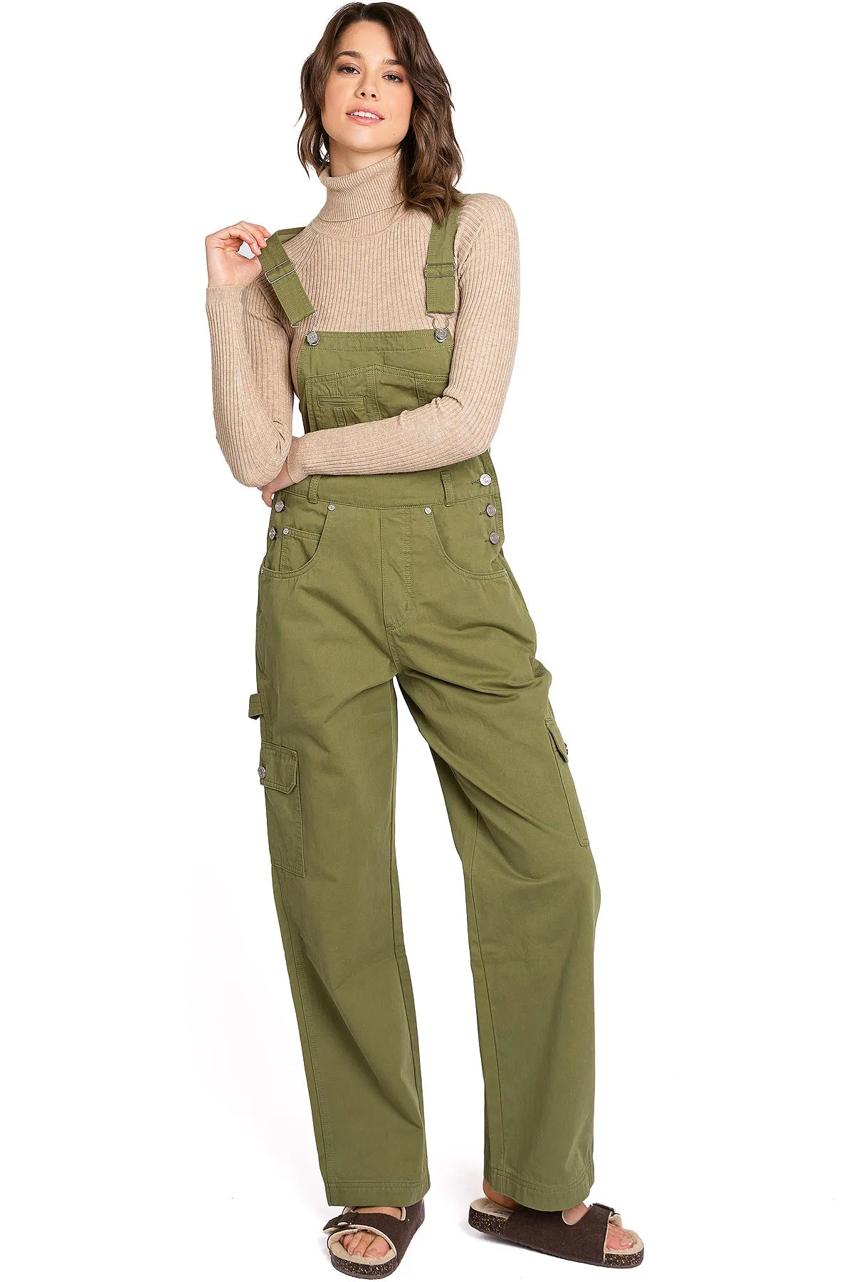 Lana Roux 90s Retro Cargo Utility Overalls