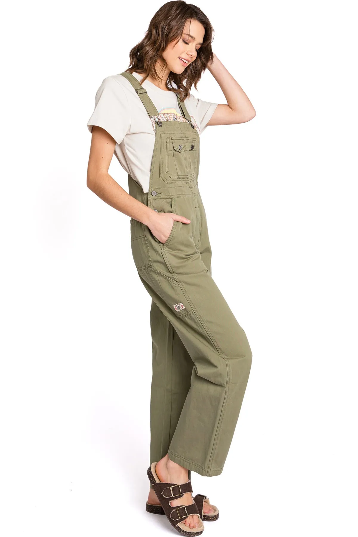 Lana Roux 90s Retro Chino Twill Overalls