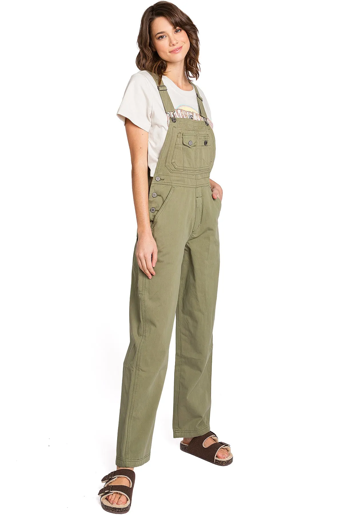 Lana Roux 90s Retro Chino Twill Overalls