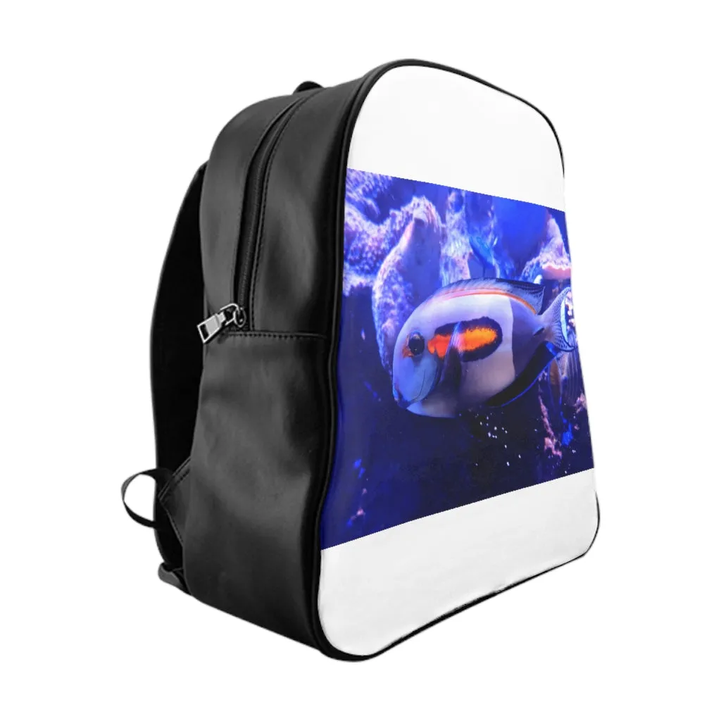 Light White Fish School Backpack