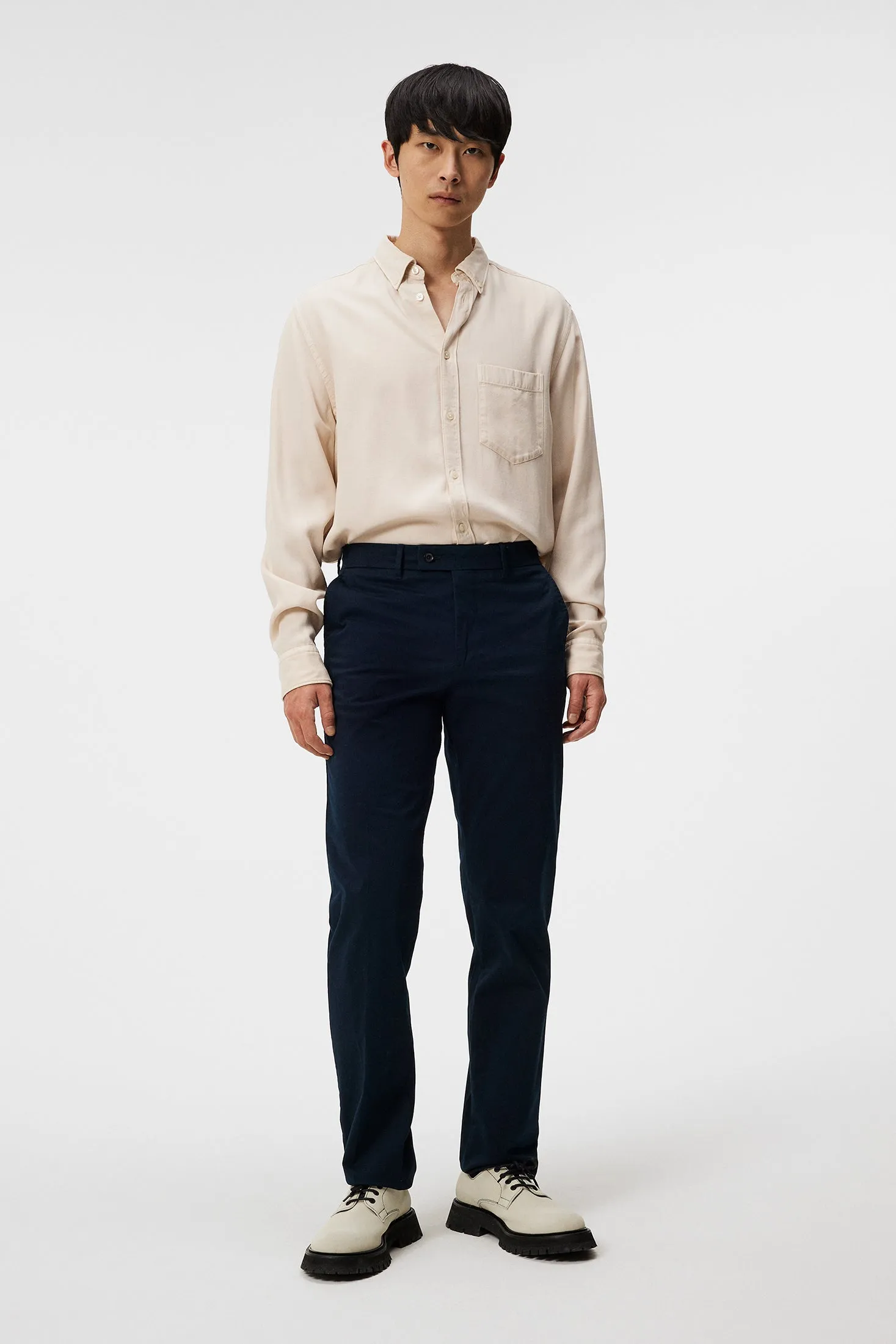 Lois Cloud Satin Pants / JL Navy