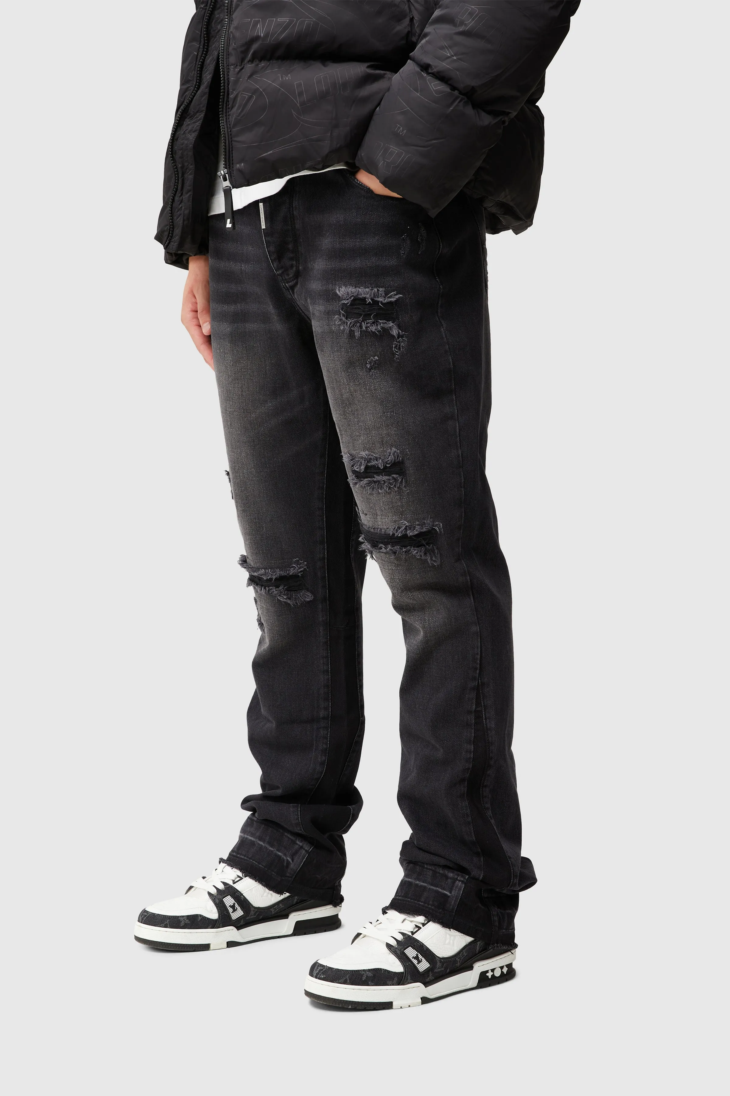 LUIGI FLARE JEAN - BLACK