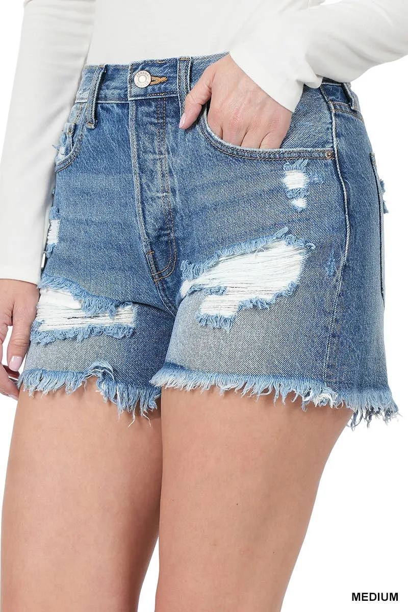 Medium Distressed Denim Shorts