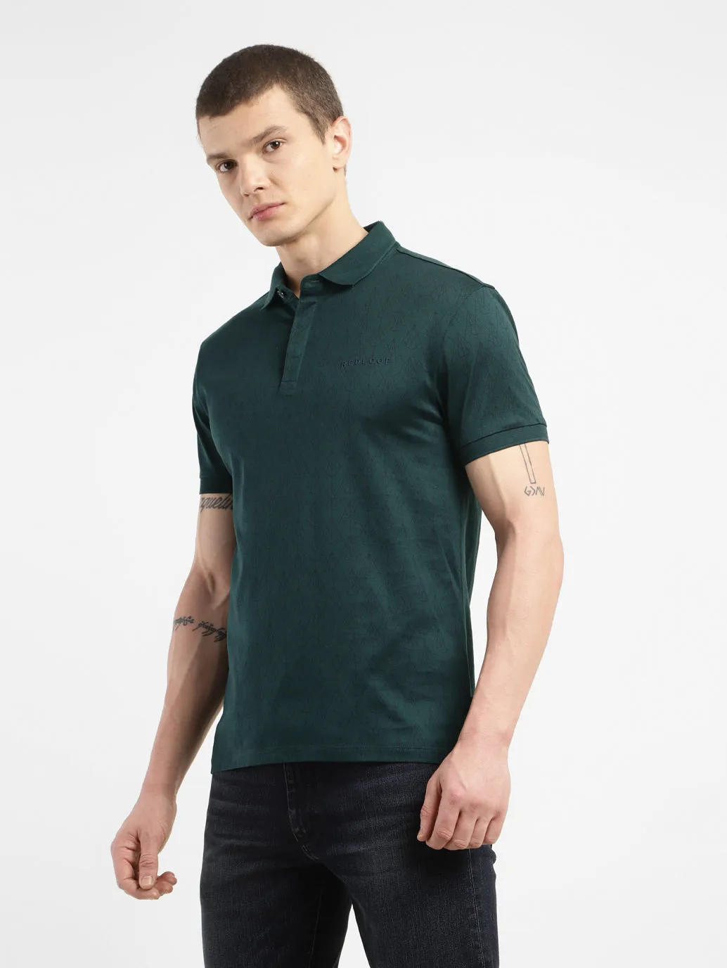 Men's All Over Print Polo Collar T-shirt