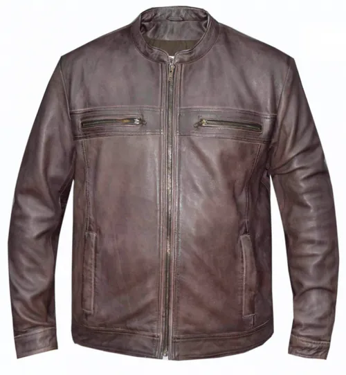 Men's Lambskin Lightweight Brown Leather Jacket