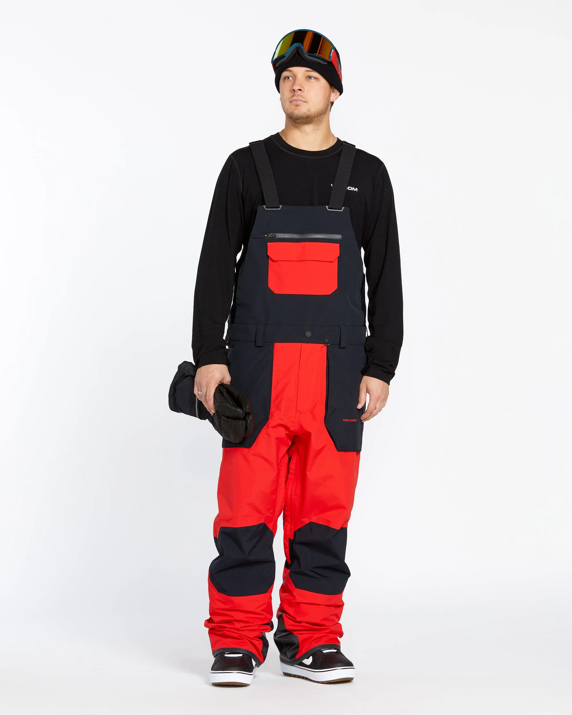 Mens Rain Gore-Tex Bib Overalls - Crimson