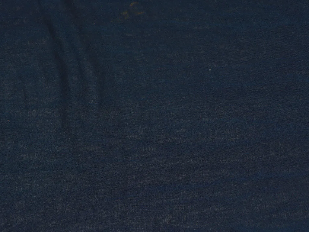 Navy Blue Plain Coarse Georgette Fabric