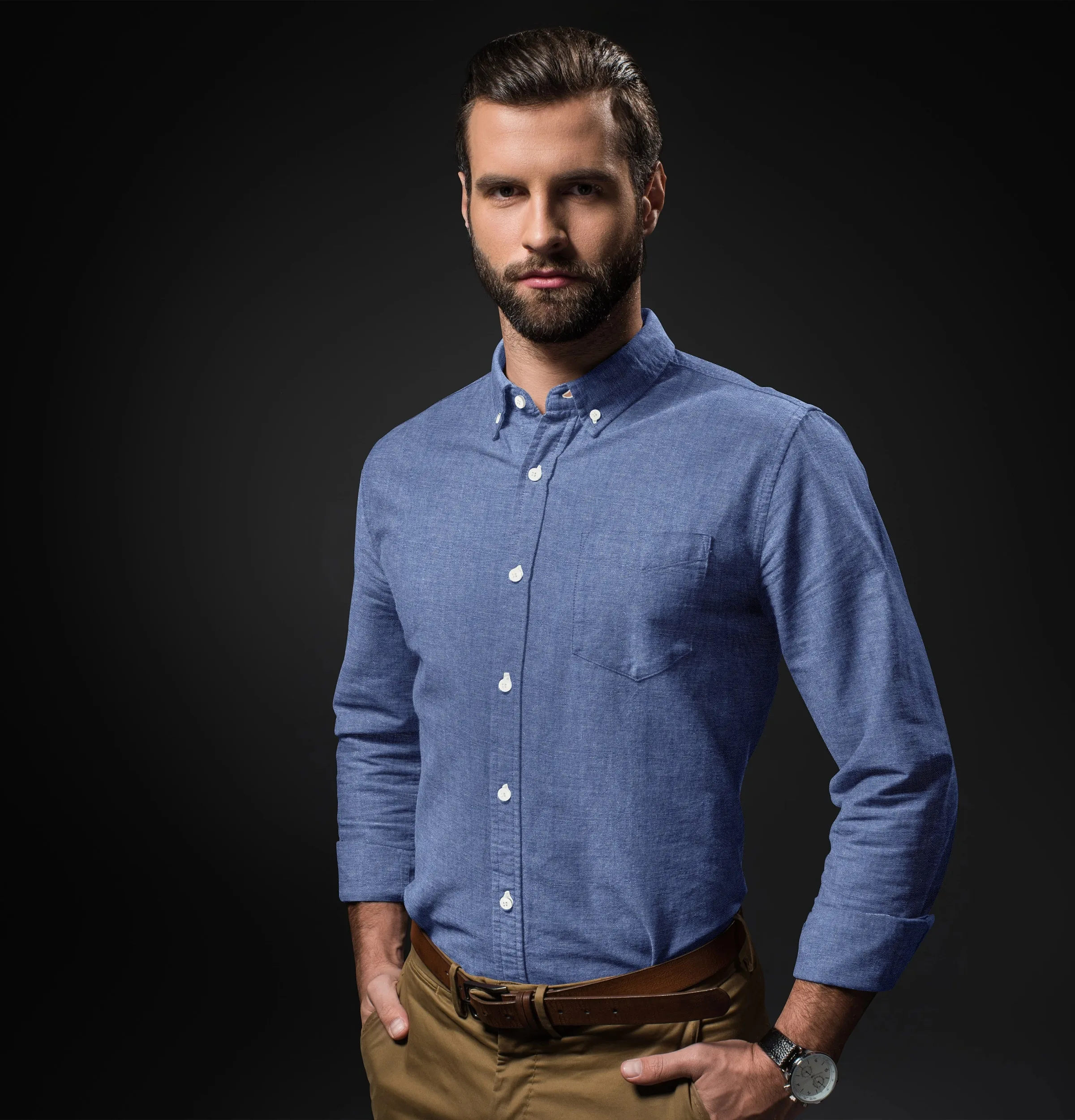 Oxford Button-Down - Long Sleeve - Dark Blue