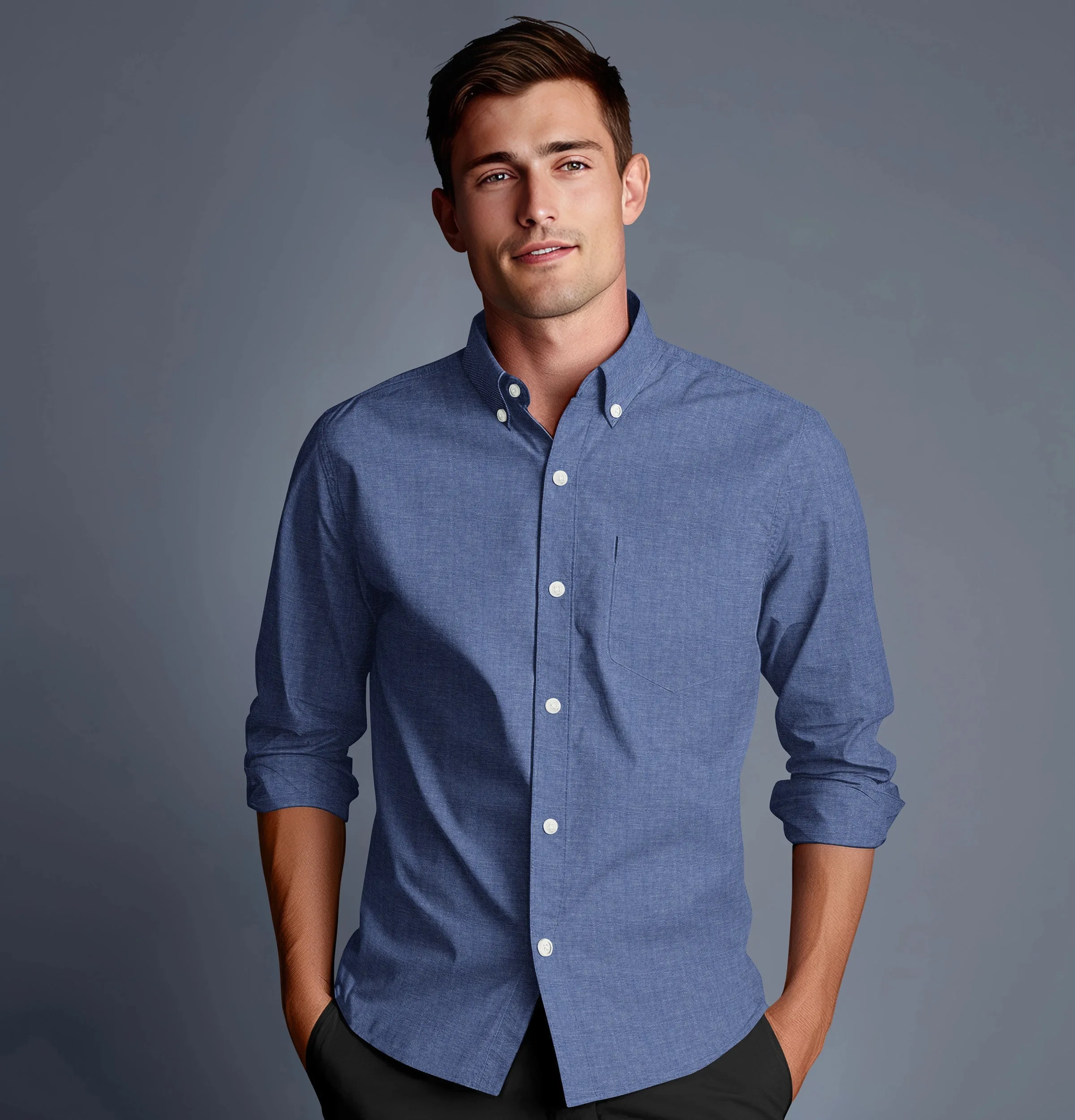 Oxford Button-Down - Long Sleeve - Dark Blue