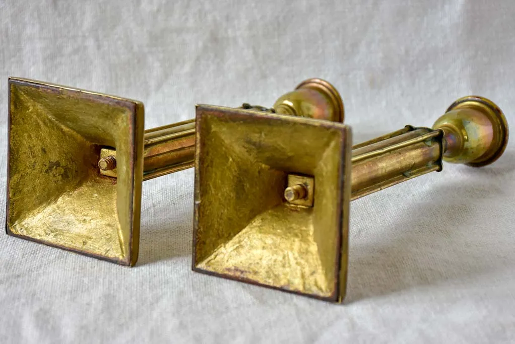 Pair of late 19th Century brass candlesticks 8¼"