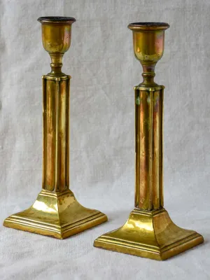 Pair of late 19th Century brass candlesticks 8¼"