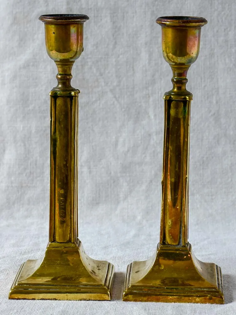 Pair of late 19th Century brass candlesticks 8¼"