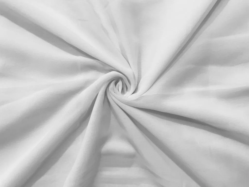 Precuts of Pure White Plain Georgette Fabric