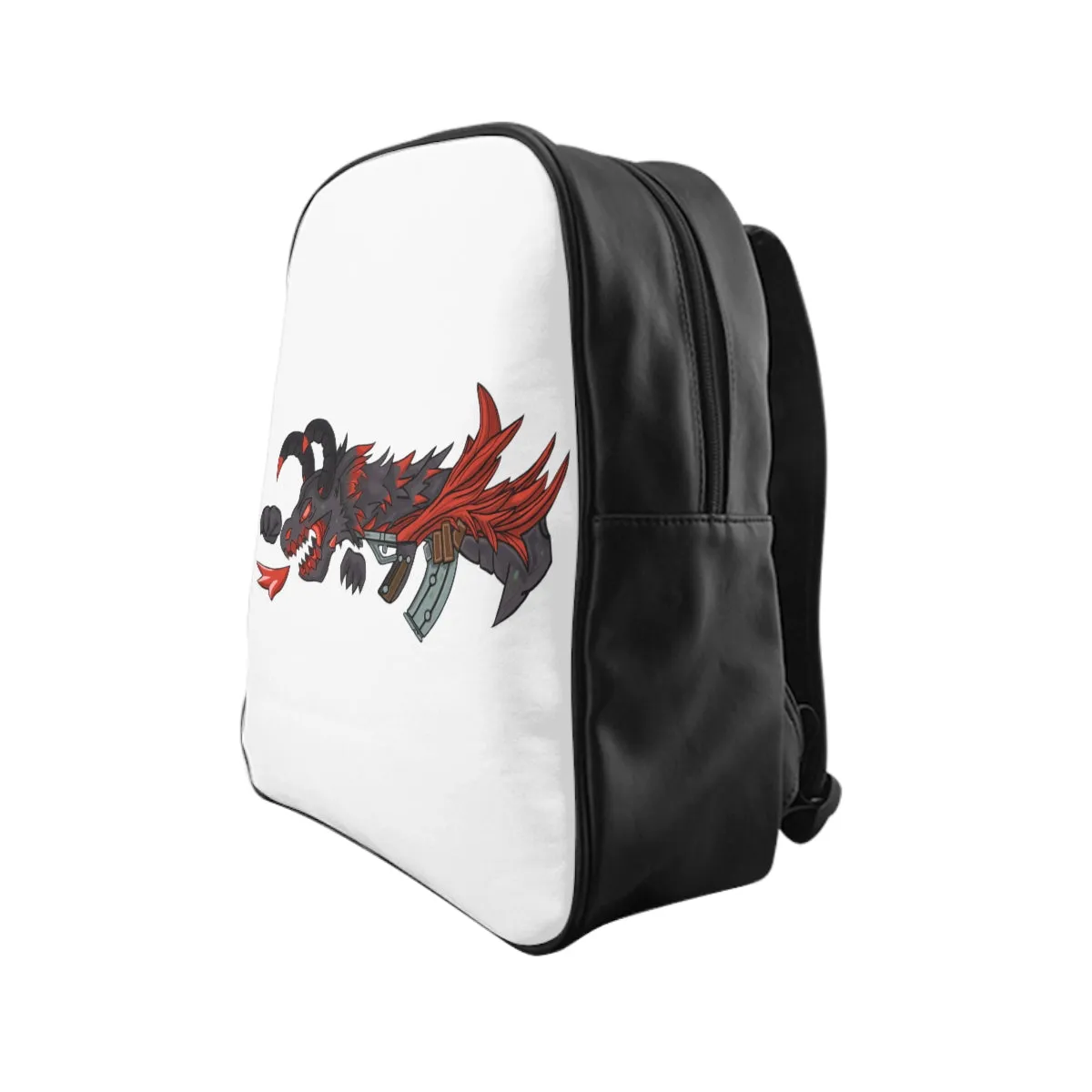 Red Black Dragon Gun School Backpack