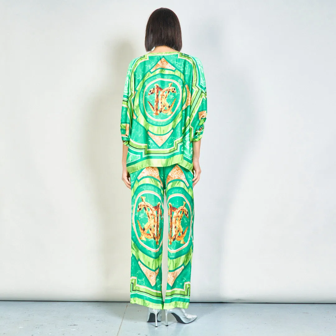 Royal medallion printed kaftan blouse wholesale