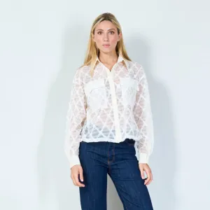 Sequin embroidered blouse wholesale