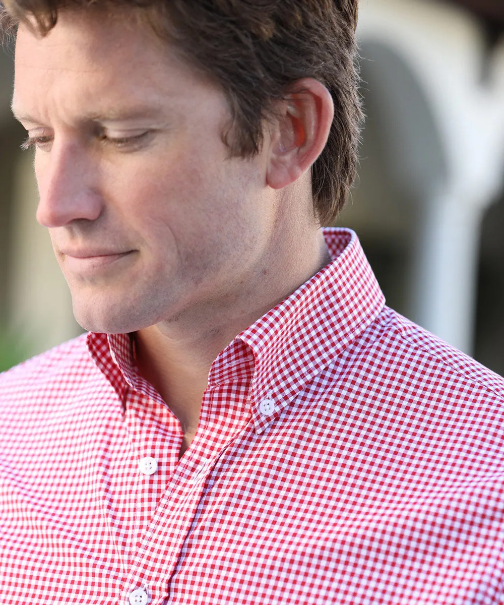 Signature 100% Cotton Gingham Long Sleeve Sport Shirt